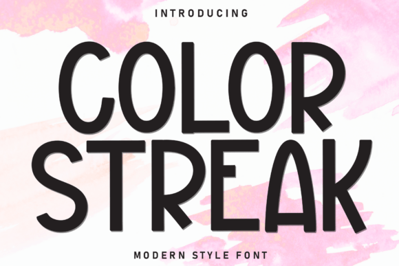 Color Streak: A Playful Display Font for Editorial Design