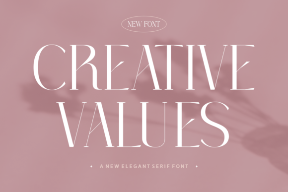 Creative Values: A Serif Font for Modern Branding