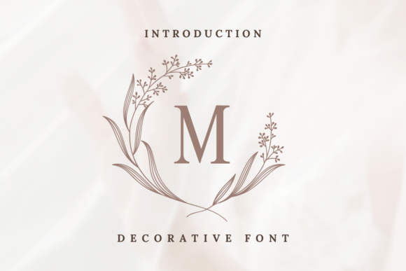 Floral Wreath Monogram: A Font That Speaks in Bloom