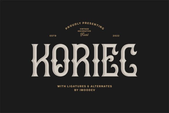 Koriec: A Timeless Blackletter Font for Editorial Design